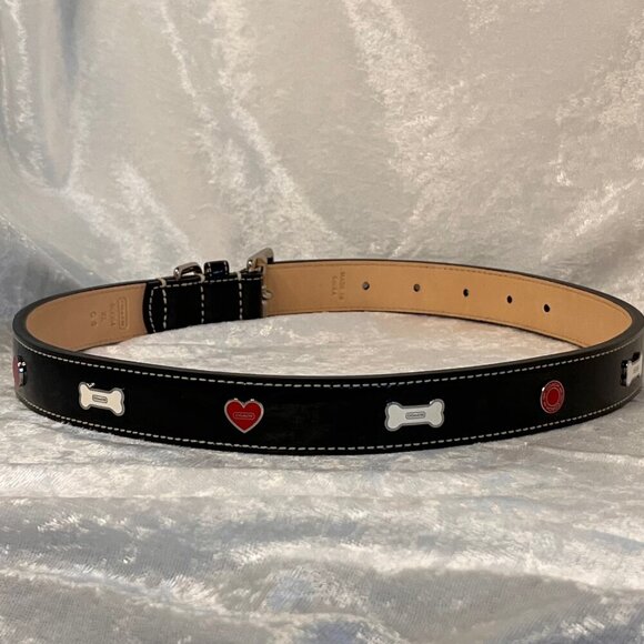 Coach Other - NIB 2007 XL Coach Patent Collar with Heart Bone #60064